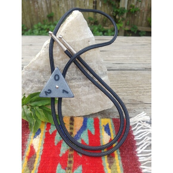 Handcrafted Trionimo Tile Bolo Tie, Game Lover Gift - Picture 2 of 10